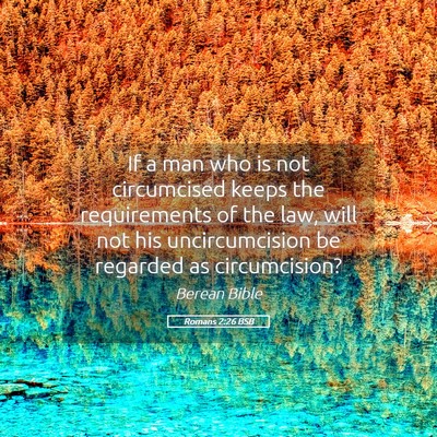 Picture 05 - Romans 2:26 BSB - If a man who is not circumcised keeps the - Bible Verse Picture