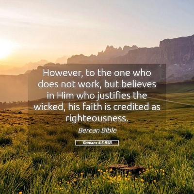 Picture 05 - Romans 4:5 BSB - However, to the one who does not work, but - Bible Verse Picture