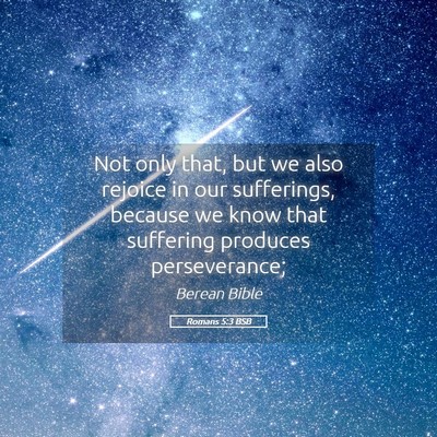 Picture 05 - Romans 5:3 BSB - Not only that, but we also rejoice in our - Bible Verse Picture