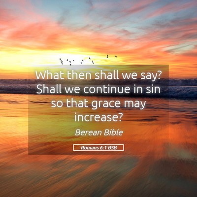 Picture 05 - Romans 6:1 BSB - What then shall we say? Shall we continue in sin - Bible Verse Picture