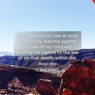 Picture 05 - Romans 7:23 BSB - But I see another law at work in my body, warring - Bible Verse Picture