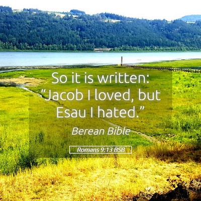 Picture 05 - Romans 9:13 BSB - So it is written: “Jacob I loved, but Esau I - Bible Verse Picture