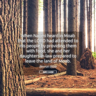 Picture 05 - Ruth 1:6 BSB - When Naomi heard in Moab that the LORD had - Bible Verse Picture