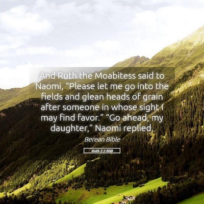 Picture 05 - Ruth 2:2 BSB - And Ruth the Moabitess said to Naomi, “Please - Bible Verse Picture