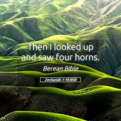 Picture 05 - Zechariah 1:18 BSB - Then I looked up and saw four - Bible Verse Picture