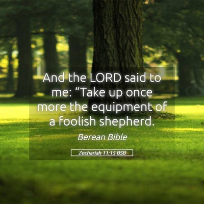 Picture 05 - Zechariah 11:15 BSB - And the LORD said to me: “Take up once more the - Bible Verse Picture