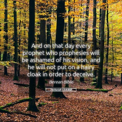 Picture 05 - Zechariah 13:4 BSB - And on that day every prophet who prophesies will - Bible Verse Picture