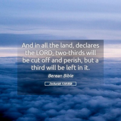 Picture 05 - Zechariah 13:8 BSB - And in all the land, declares the LORD, - Bible Verse Picture
