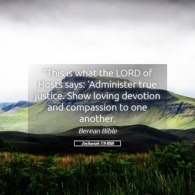 Picture 05 - Zechariah 7:9 BSB - “This is what the LORD of Hosts says: - Bible Verse Picture