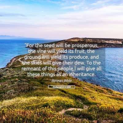 Picture 05 - Zechariah 8:12 BSB - “For the seed will be prosperous, the vine will - Bible Verse Picture