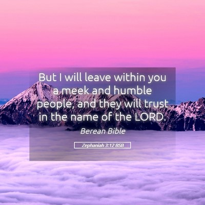 Picture 05 - Zephaniah 3:12 BSB - But I will leave within you a meek and humble - Bible Verse Picture