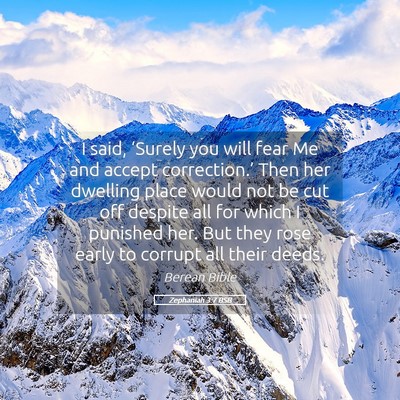 Picture 05 - Zephaniah 3:7 BSB - I said, ‘Surely you will fear Me and accept - Bible Verse Picture