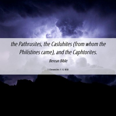 Picture 06 - 1 Chronicles 1:12 BSB - the Pathrusites, the Casluhites (from whom the - Bible Verse Picture