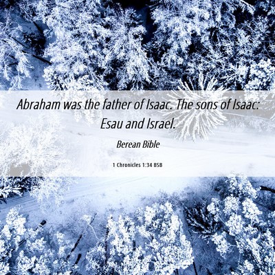 Picture 06 - 1 Chronicles 1:34 BSB - Abraham was the father of Isaac. The sons of - Bible Verse Picture