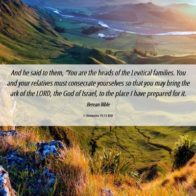 Picture 06 - 1 Chronicles 15:12 BSB - And he said to them, “You are the heads of the - Bible Verse Picture