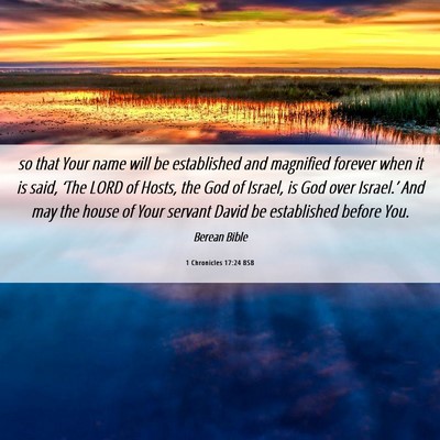 Picture 06 - 1 Chronicles 17:24 BSB - so that Your name will be established and - Bible Verse Picture