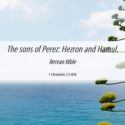Picture 06 - 1 Chronicles 2:5 BSB - The sons of Perez: Hezron and - Bible Verse Picture
