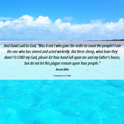 Picture 06 - 1 Chronicles 21:17 BSB - And David said to God, “Was it not I who gave - Bible Verse Picture