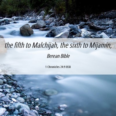 Picture 06 - 1 Chronicles 24:9 BSB - the fifth to Malchijah, the sixth to - Bible Verse Picture
