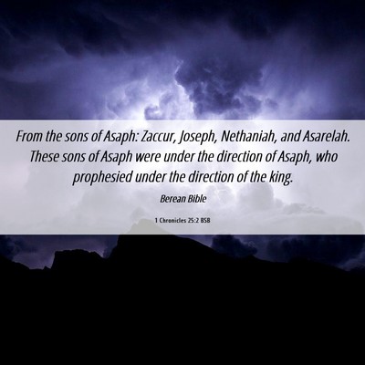 Picture 06 - 1 Chronicles 25:2 BSB - From the sons of Asaph: Zaccur, Joseph, - Bible Verse Picture