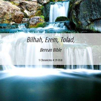 Picture 06 - 1 Chronicles 4:29 BSB - Bilhah, Ezem, - Bible Verse Picture