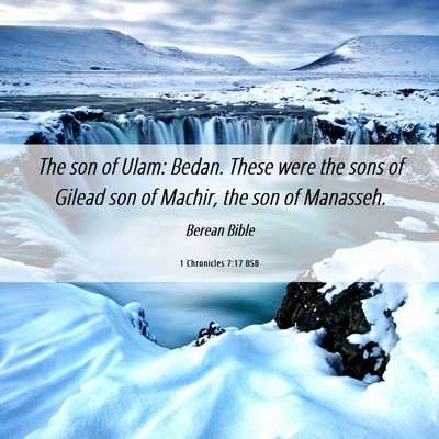Picture 06 - 1 Chronicles 7:17 BSB - The son of Ulam: Bedan. These were the sons of - Bible Verse Picture