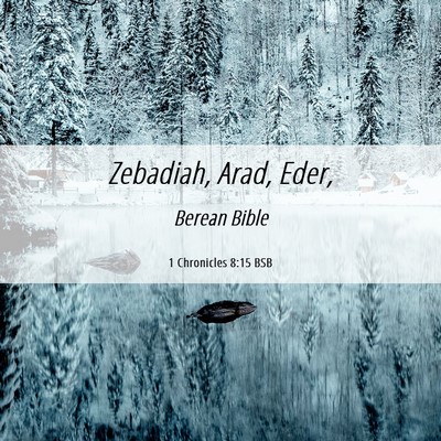Picture 06 - 1 Chronicles 8:15 BSB - Zebadiah, Arad, - Bible Verse Picture