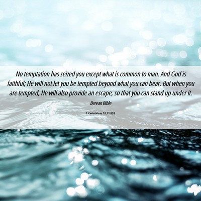 Picture 06 - 1 Corinthians 10:13 BSB - No temptation has seized you except what is - Bible Verse Picture