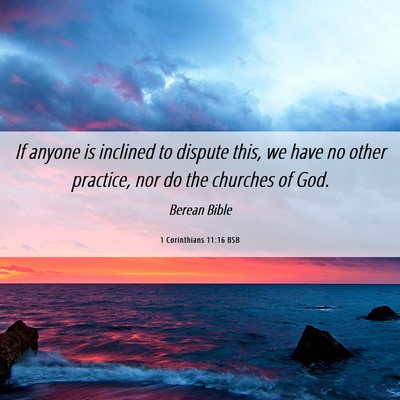 Picture 06 - 1 Corinthians 11:16 BSB - If anyone is inclined to dispute this, we have no - Bible Verse Picture