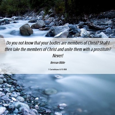 Picture 06 - 1 Corinthians 6:15 BSB - Do you not know that your bodies are members of - Bible Verse Picture