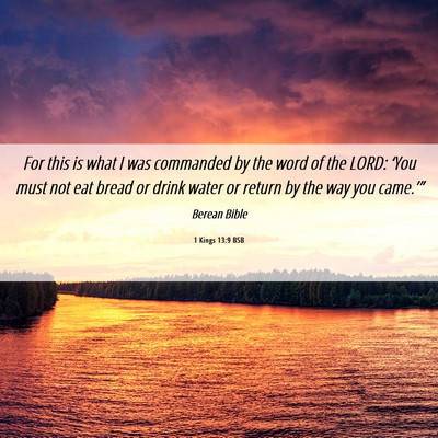Picture 06 - 1 Kings 13:9 BSB - For this is what I was commanded by the word of - Bible Verse Picture