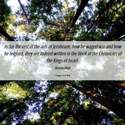 Picture 06 - 1 Kings 14:19 BSB - As for the rest of the acts of Jeroboam, how he - Bible Verse Picture