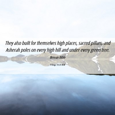 Picture 06 - 1 Kings 14:23 BSB - They also built for themselves high places, - Bible Verse Picture