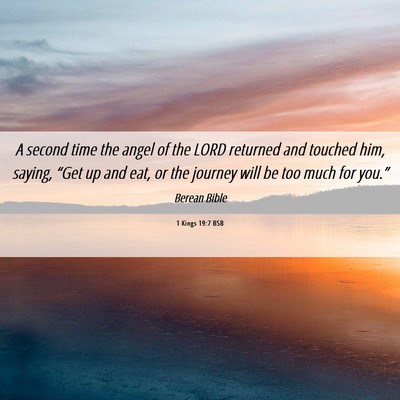 Picture 06 - 1 Kings 19:7 BSB - A second time the angel of the LORD returned and - Bible Verse Picture