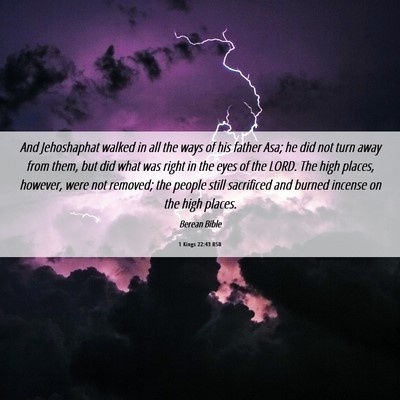 Picture 06 - 1 Kings 22:43 BSB - And Jehoshaphat walked in all the ways of his - Bible Verse Picture