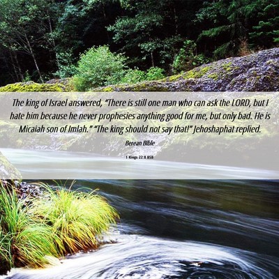 Picture 06 - 1 Kings 22:8 BSB - The king of Israel answered, “There is still - Bible Verse Picture