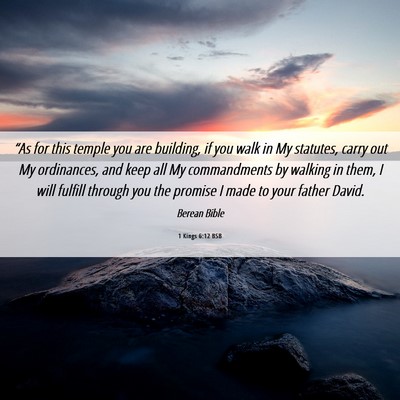 Picture 06 - 1 Kings 6:12 BSB - “As for this temple you are building, if you - Bible Verse Picture