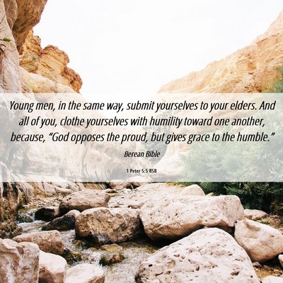 Picture 06 - 1 Peter 5:5 BSB - Young men, in the same way, submit yourselves to - Bible Verse Picture