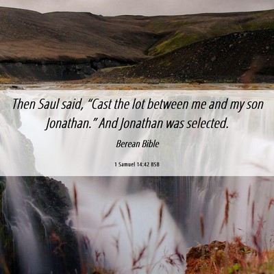 Picture 06 - 1 Samuel 14:42 BSB - Then Saul said, “Cast the lot between me and my - Bible Verse Picture
