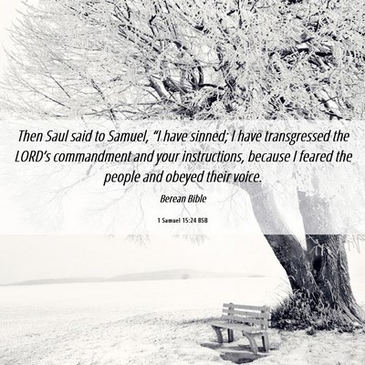 Picture 06 - 1 Samuel 15:24 BSB - Then Saul said to Samuel, “I have sinned; I - Bible Verse Picture
