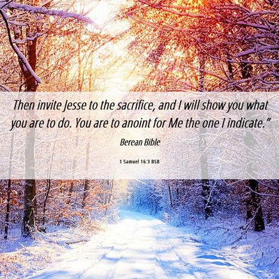 Picture 06 - 1 Samuel 16:3 BSB - Then invite Jesse to the sacrifice, and I will - Bible Verse Picture