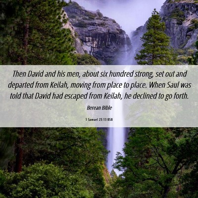 Picture 06 - 1 Samuel 23:13 BSB - Then David and his men, about six hundred strong, - Bible Verse Picture