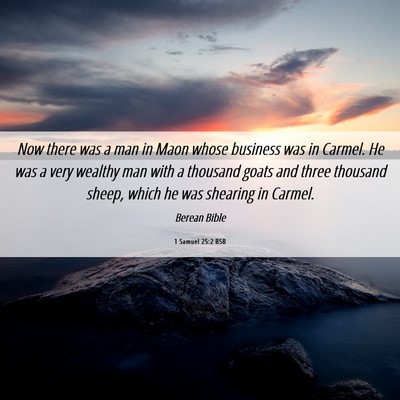 Picture 06 - 1 Samuel 25:2 BSB - Now there was a man in Maon whose business was in - Bible Verse Picture
