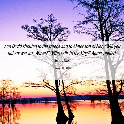 Picture 06 - 1 Samuel 26:14 BSB - And David shouted to the troops and to Abner son - Bible Verse Picture