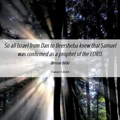 Picture 06 - 1 Samuel 3:20 BSB - So all Israel from Dan to Beersheba knew that - Bible Verse Picture