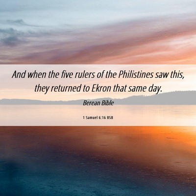 Picture 06 - 1 Samuel 6:16 BSB - And when the five rulers of the Philistines saw - Bible Verse Picture
