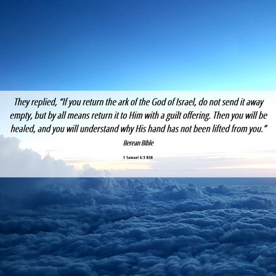 Picture 06 - 1 Samuel 6:3 BSB - They replied, “If you return the ark of the God - Bible Verse Picture