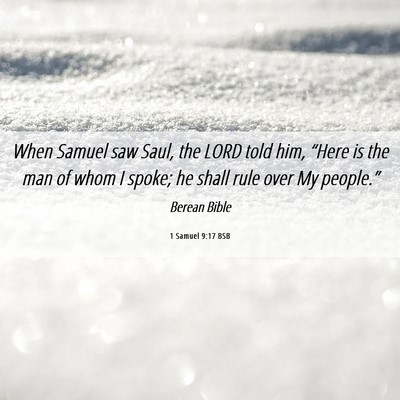 Picture 06 - 1 Samuel 9:17 BSB - When Samuel saw Saul, the LORD told him, “Here - Bible Verse Picture