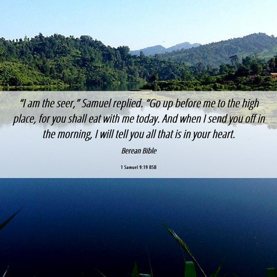 Picture 06 - 1 Samuel 9:19 BSB - “I am the seer,” Samuel replied. “Go up - Bible Verse Picture