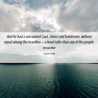 Picture 06 - 1 Samuel 9:2 BSB - And he had a son named Saul, choice and handsome, - Bible Verse Picture